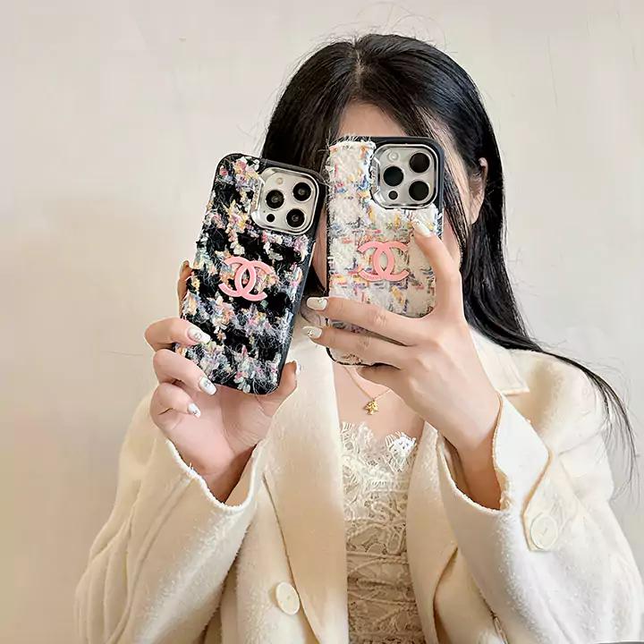 布製 iphone 15 カバー chanel風